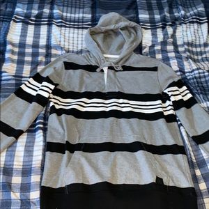 American eagle hoodie button up with strings